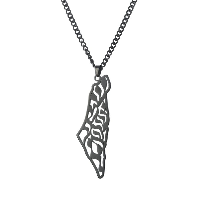 Palestine Map Pendant Necklace