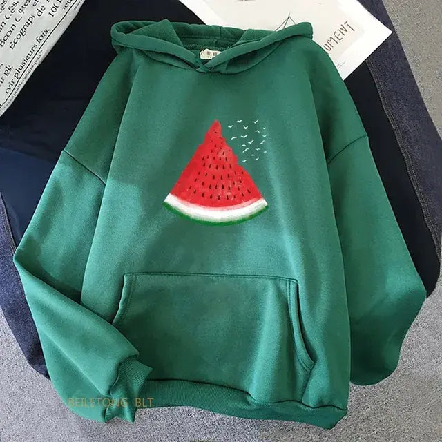 Palestinian watermelon graphic hoodie
