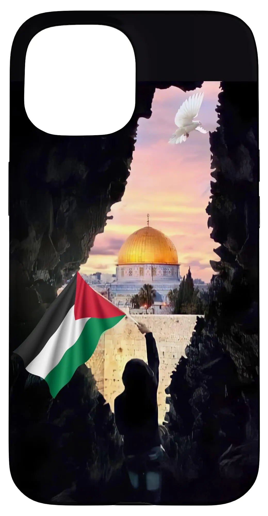 iPhone 15 Proud Palestinians Palestine Flag Al Aqsa Mosque Jerusalem Case