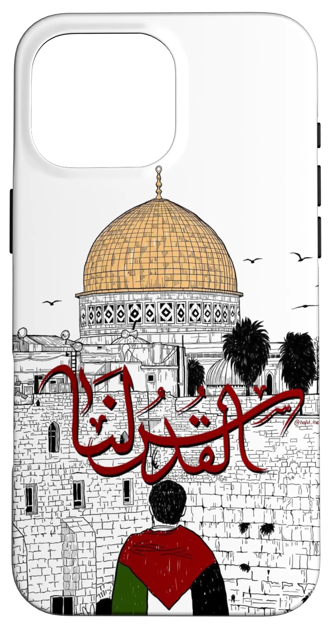 iPhone 16 Pro Max Palestine . Palestinian cities map Men Women gift Case