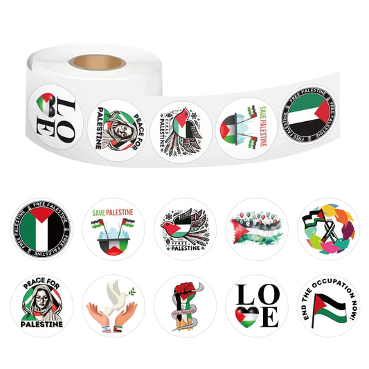 500 Pcs Palestine Inspirational Decal Stickers - Small Palestinian Motivational Stickers Waterproof Vinyl Car Bumper Stickers Stand with Palestine Decals for Laptop Phone Case Water Bottle (#2)