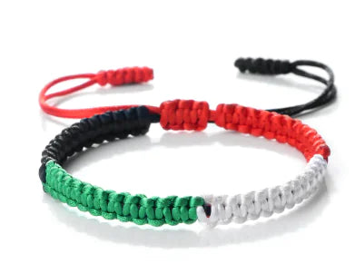 Palestine Flag Braided String Bracelet for Men and Women