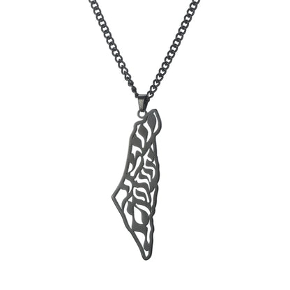 Palestine Map Pendant Necklace