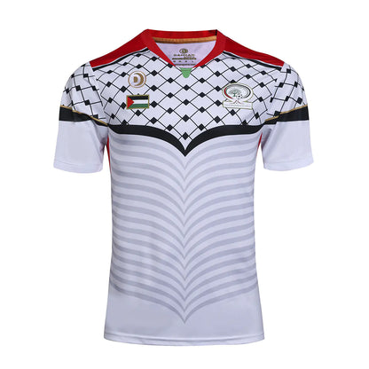 16-17 Palestine White and Black Jersey