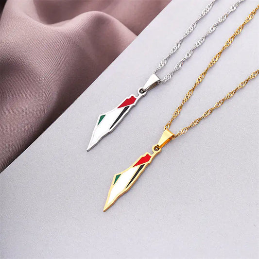 Palestine Flag Necklace